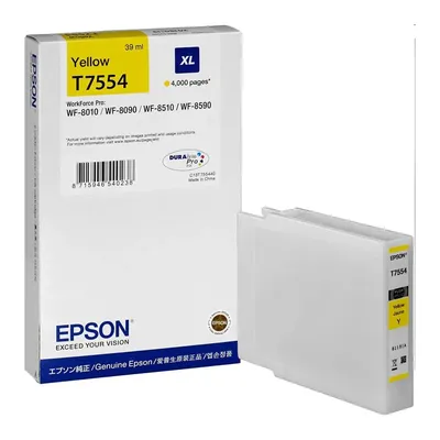 Epson sárga tintapatron XL T7554 4000 oldal : C13T755440 fotó