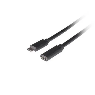 Lanberg USB-C M/F kábel 500cm : CA-USBE-20CC-0005-BK fotó