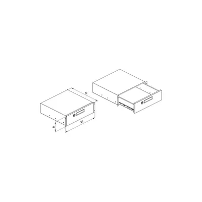 polc fiók 19" zárható 3U : CDP-DD-03 fotó