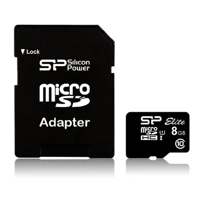 8GB Memória-kártya micro SDHC Class10 adapterrel - Már nem forgalmazott termék : SP008GBSTHBU1V10 fotó