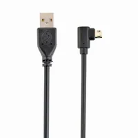 adatkábel kétutas USB Apa ferde Micro-USB Apa  1.8 M fekete : CCB-USB2-AMMDM90-6