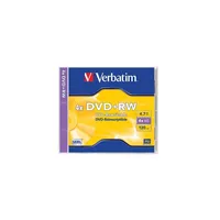 DVD+RW lemez, újraírható, 4,7GB, 4x, normál tok, VERBATIM : VERBATIM-43229